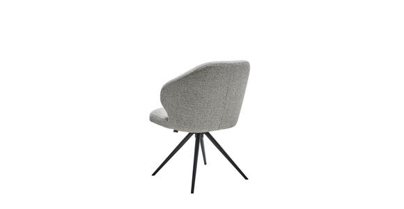 STUHL Bouclé Creme, Schwarz, Beige  - Beige/Creme, Design, Textil/Metall (61/84/61cm) - Dieter Knoll