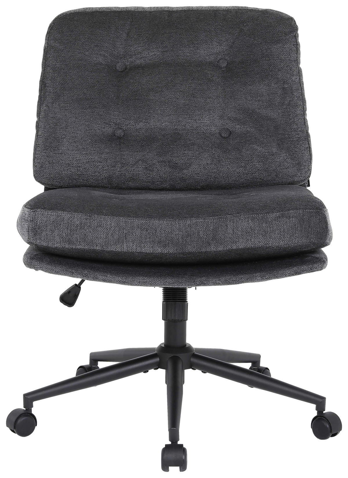 DREHSTUHL  in Mikrofaser Grau  - Schwarz/Grau, MODERN, Holz/Kunststoff (66/90/98/76cm) - MID.YOU