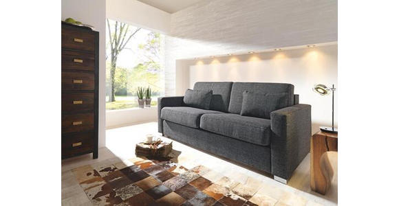 SCHLAFSOFA Anthrazit, Schwarz - Chromfarben/Anthrazit, KONVENTIONELL, Textil/Metall (188/86/97cm) - Novel
