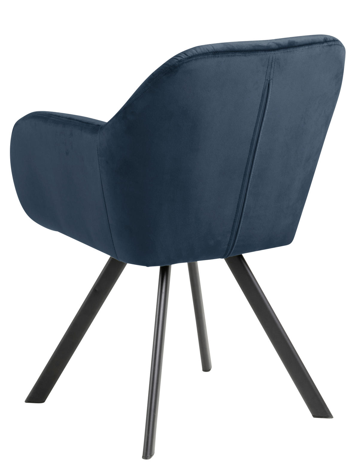ŽIDLE S PODRUČKAMI, samet, modrá - modrá/černá, Design, kov/textil (57,5/81,5/61,5cm) - Carryhome