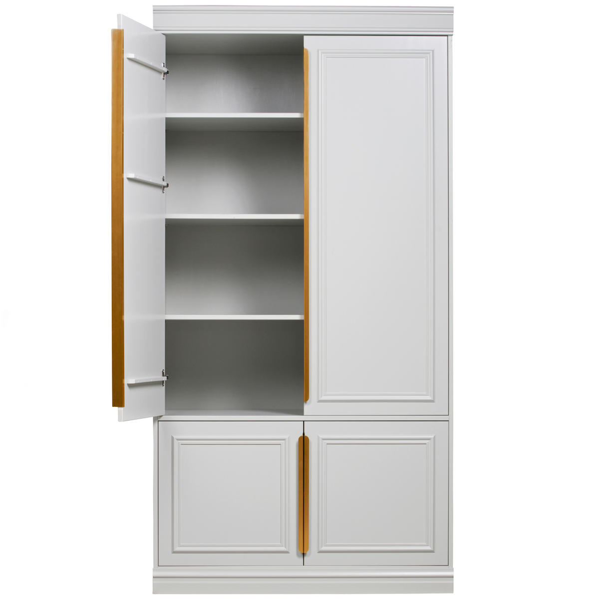 DREHTÜRENSCHRANK  in Grau  - Roségold/Grau, Basics, Holz/Metall (110/215/44cm) - MID.YOU