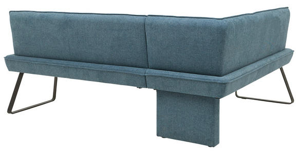 ECKBANK 134/181 cm  in Blau, Schwarz  - Blau/Schwarz, Design, Textil/Metall (134/181cm) - Dieter Knoll