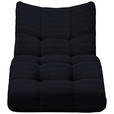 RELAXLIEGE in Cord Schwarz  - Schwarz, Design, Textil/Metall (87/93/188cm) - Xora