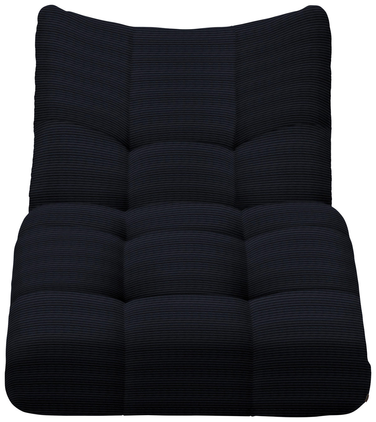 RELAXLIEGE in Cord Schwarz  - Schwarz, Design, Textil/Metall (87/93/188cm) - Xora