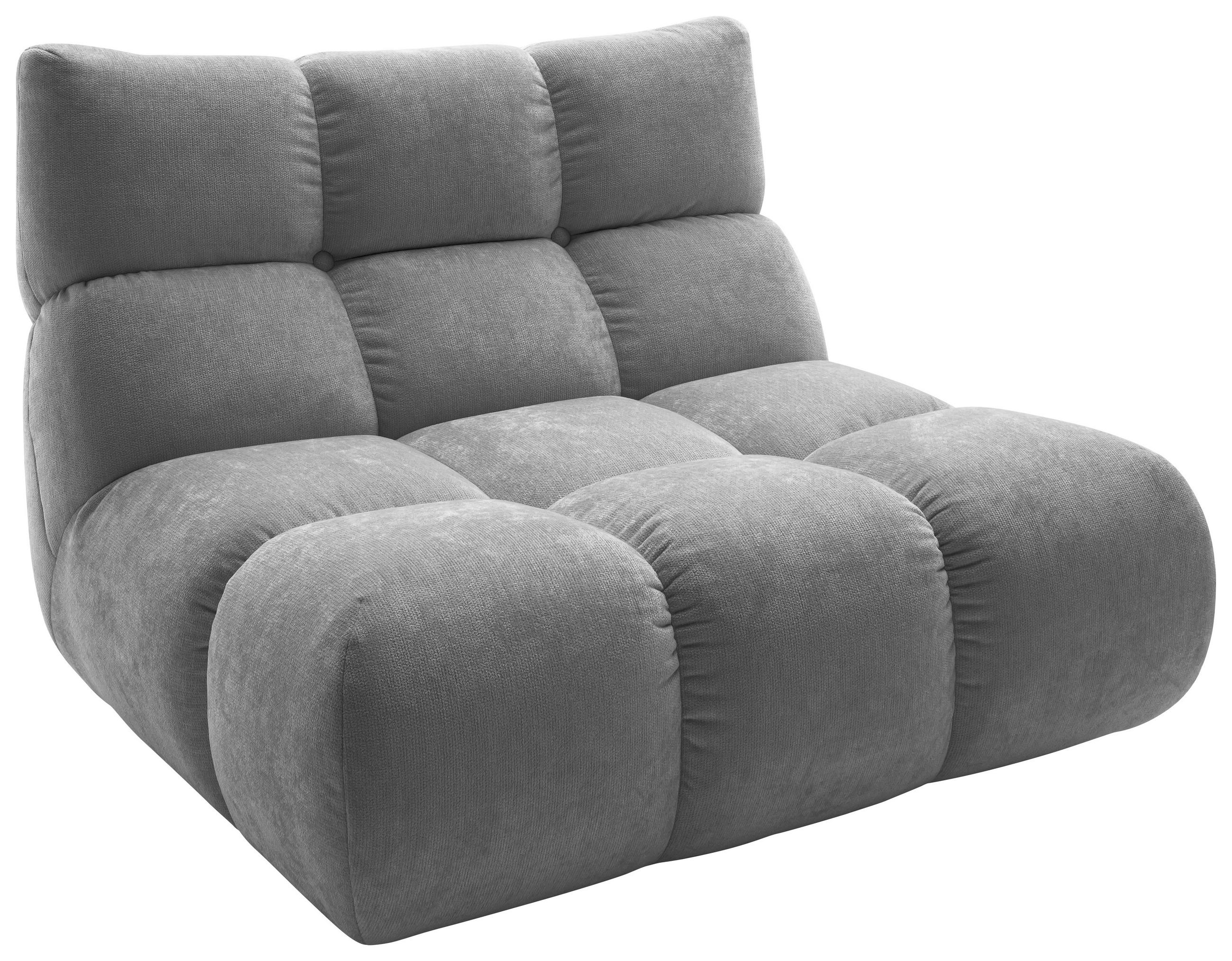 SESSEL Chenille Hellgrau  - Hellgrau/Schwarz, Design, Kunststoff/Textil (112/85/108cm) - Pure Home Lifestyle