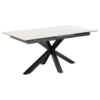 ESSTISCH in Keramik 168-210/90/75,5 cm  - Schwarz/Weiß, Trend, Keramik/Metall (168-210/90/75,5cm) - MID.YOU