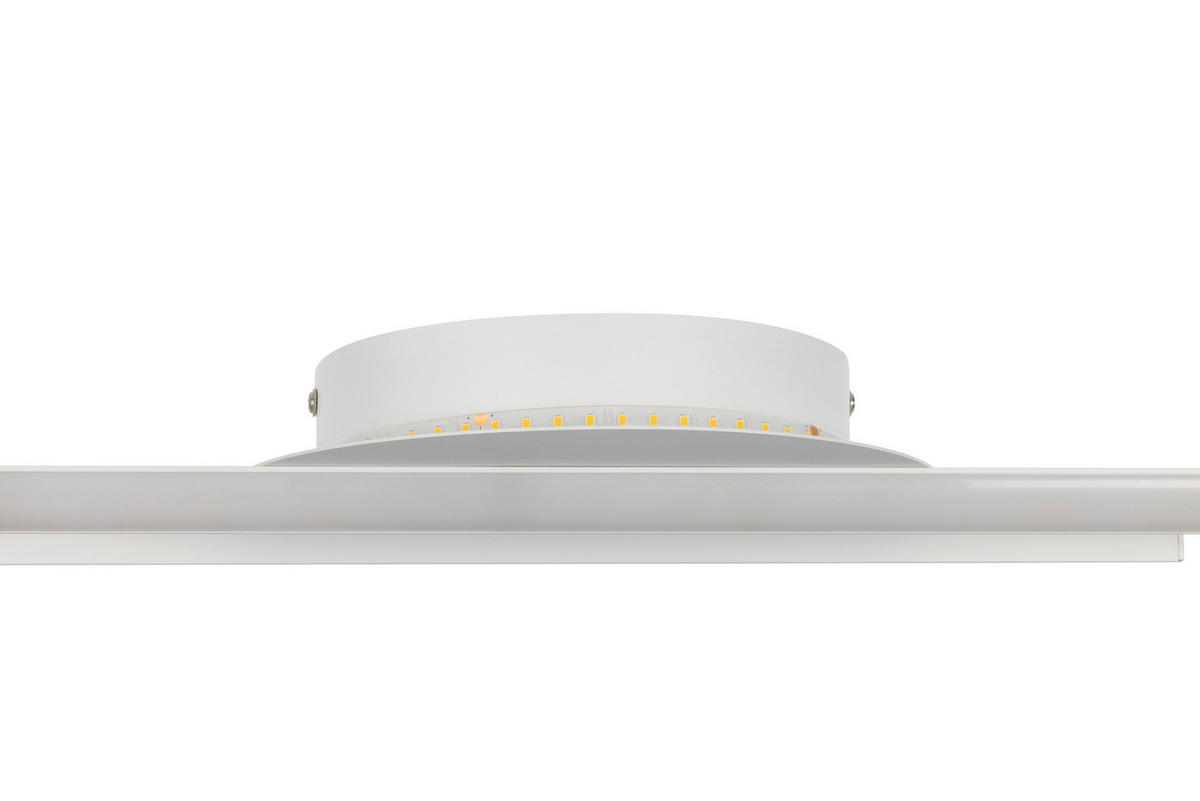 STROPNÍ LED SVÍTIDLO, 96/20/5,5 cm - bílá, Basics, kov/plast (96/20/5,5cm) - Novel