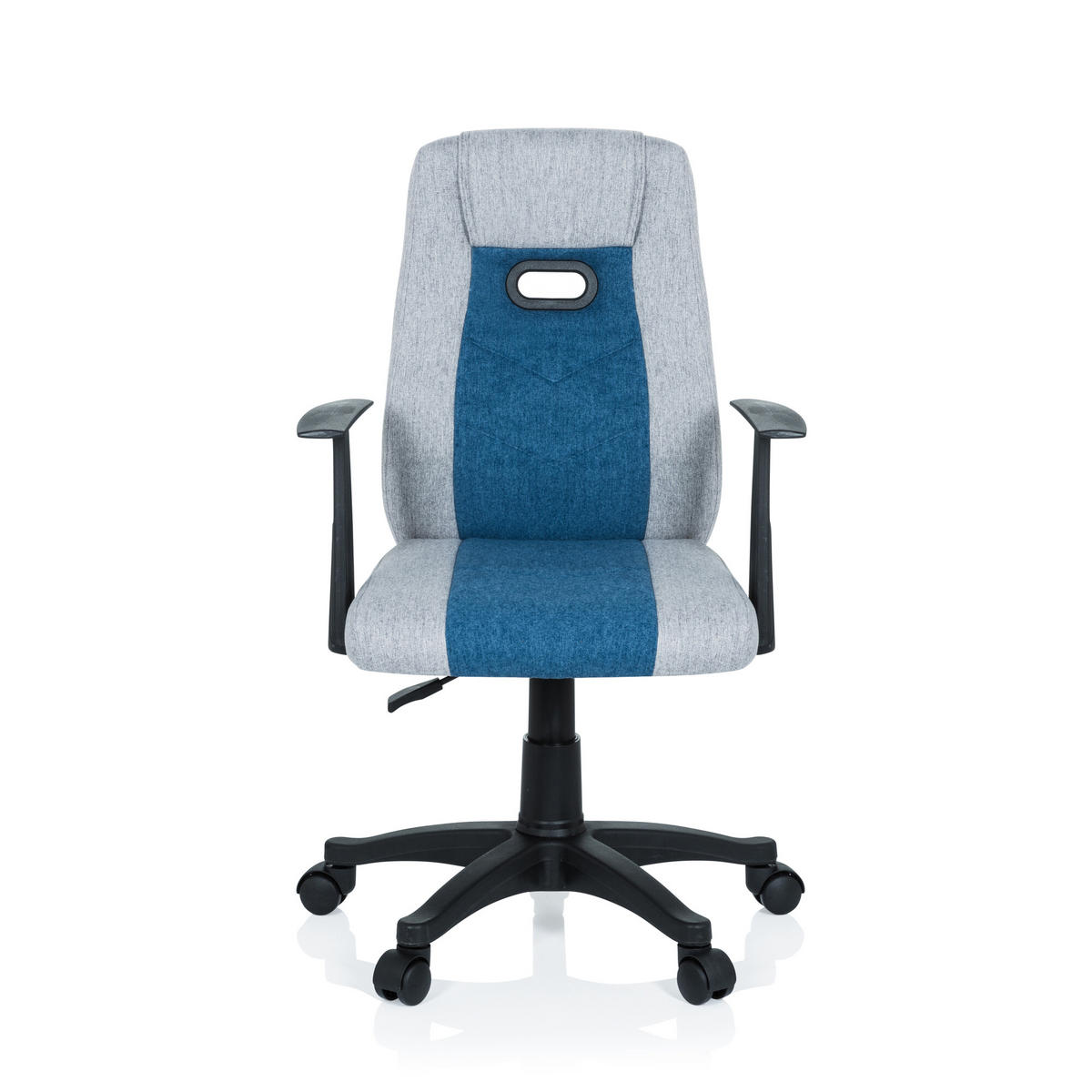JUGENDDREHSTUHL Blau, Grau  - Blau/Schwarz, Basics, Kunststoff (55/95-105/45cm) - MID.YOU