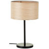 TISCHLEUCHTE 25/42 cm   - Hellbraun/Schwarz, Basics, Holz/Metall (25/42cm) - Brilliant