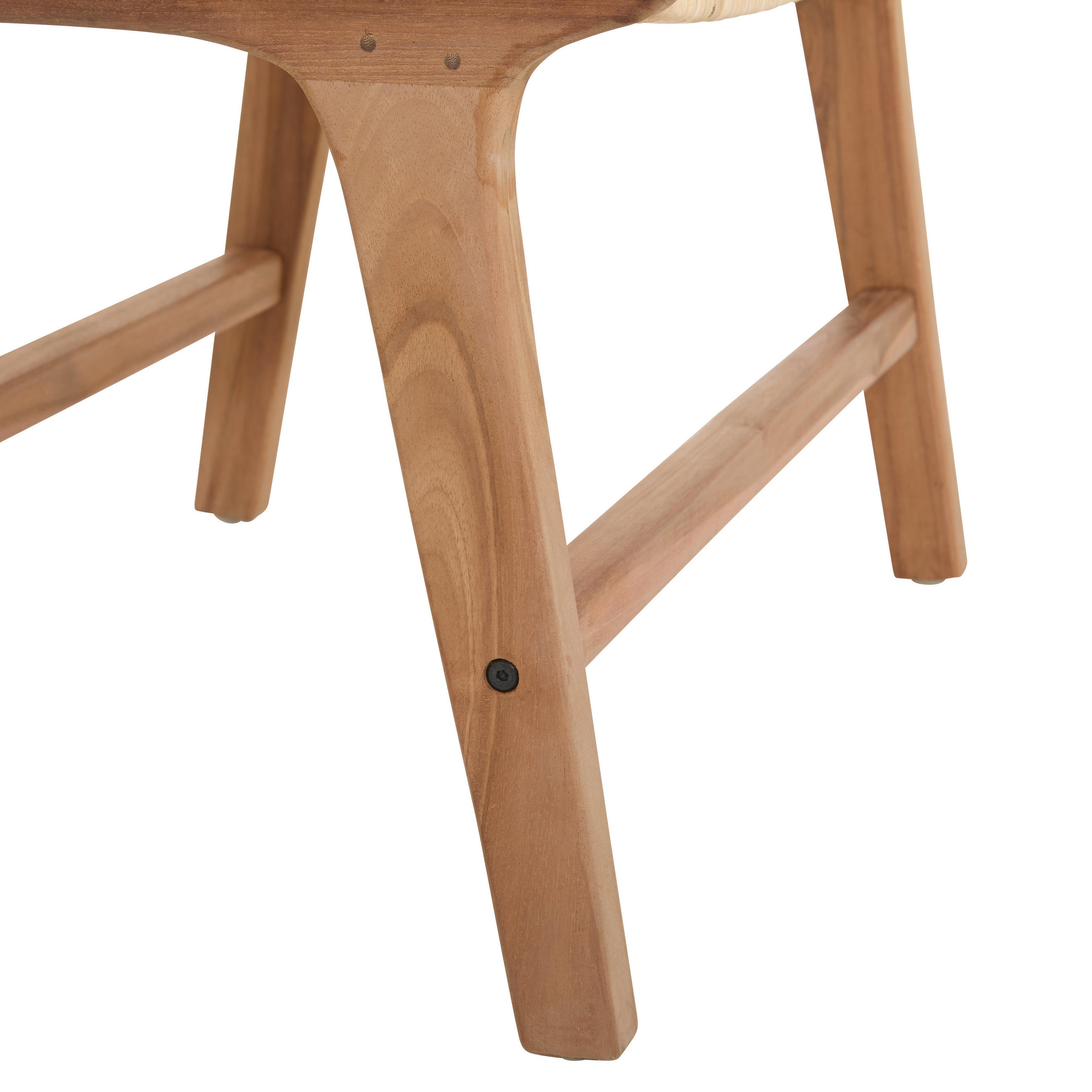 HOCKER Teakholz Naturfarben  - Naturfarben, Design, Naturmaterialien/Holz (65/41/47cm) - Livetastic