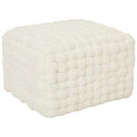 HOCKER in Textil Creme  - Creme, Trend, Textil (68/40/62cm) - Xora