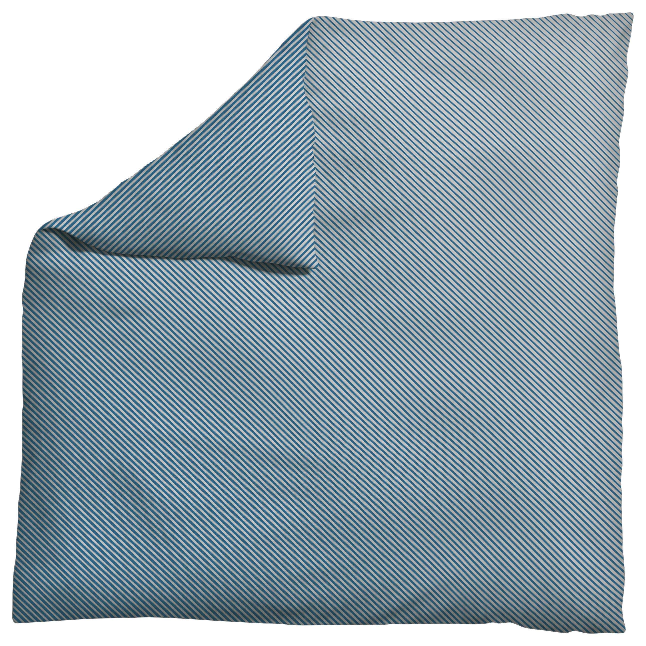 Schlafgut Bettdeckenbezug Woven Satin Fade Blau, Hellgrau 200x200 cm