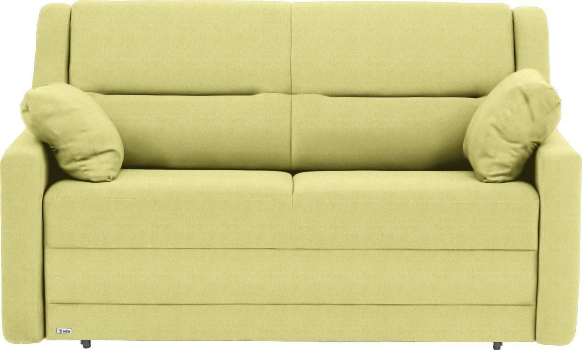 SCHLAFSOFA Flachgewebe Hellgrün  - Schwarz/Hellgrün, KONVENTIONELL, Kunststoff/Textil (152/88/91cm) - Sedda
