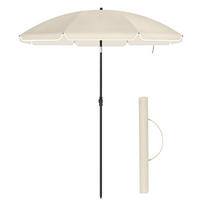 SONNENSCHIRM 160 cm Beige  - Beige/Schwarz, Basics, Textil/Metall (160/160cm) - Modante
