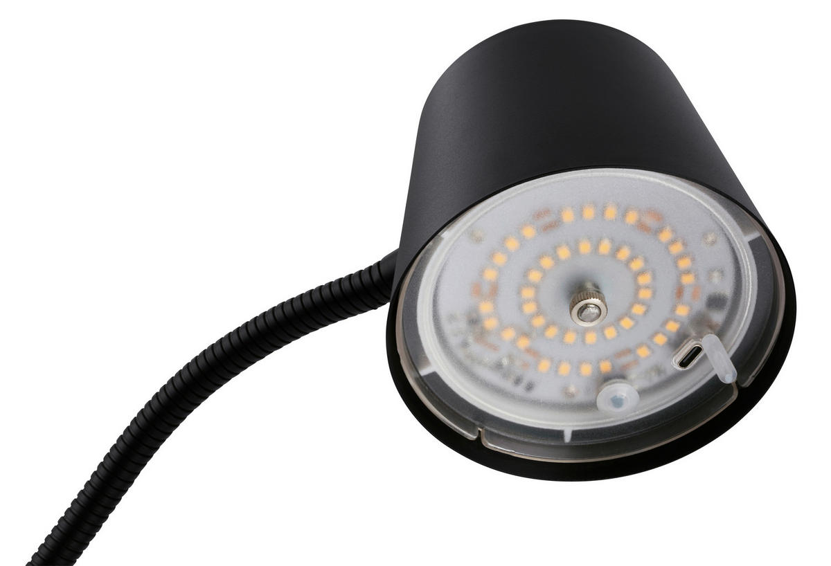 AKKU-STEHLEUCHTE 21/126 cm    - Schwarz, Design, Kunststoff/Metall (21/126cm)