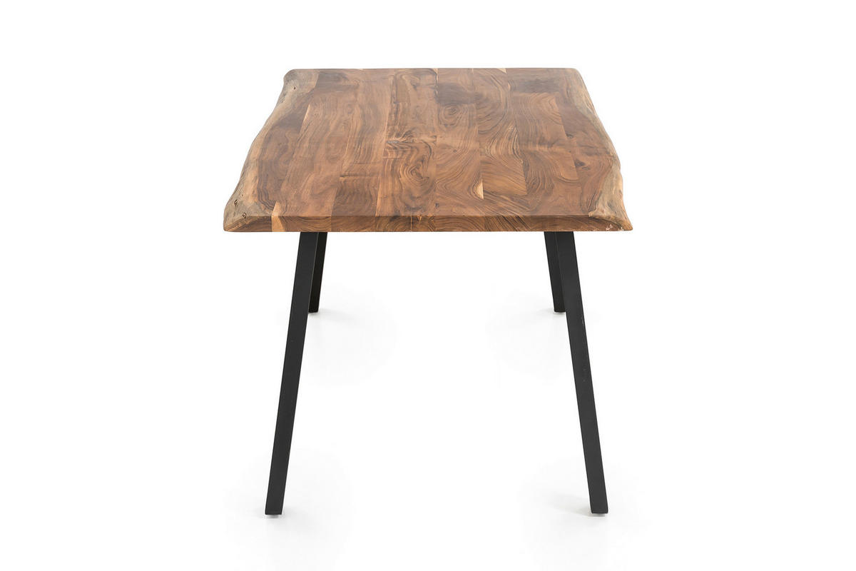ESSTISCH in Holz 140/80/76,5 cm  - Schwarz/Naturfarben, MODERN, Holz/Metall (140/80/76,5cm) - Livetastic