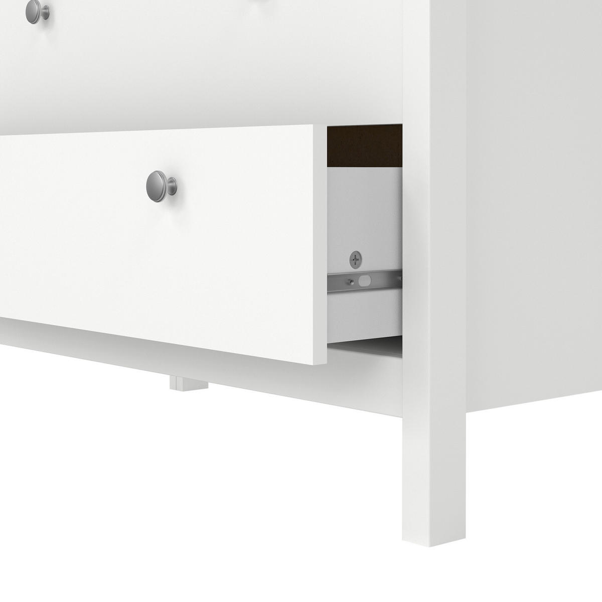 KOMMODE  in 82,3/79,7/38,4 cm  - Silberfarben/Weiß, MODERN, Holzwerkstoff/Metall (82,3/79,7/38,4cm) - MID.YOU