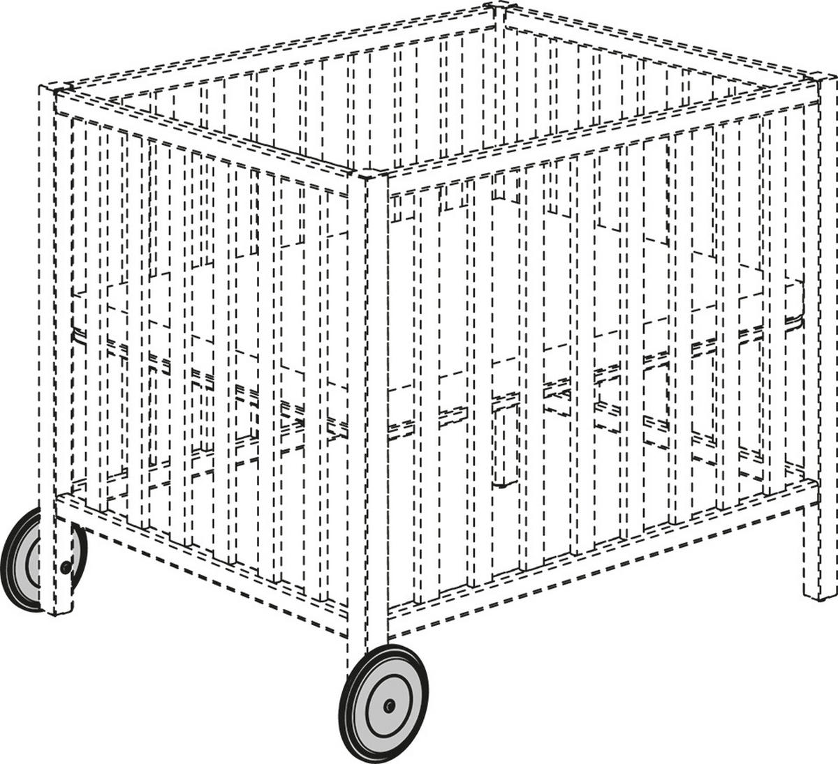 GITTERBETTROLLEN Scotty   - Hellgrau, Basics, Holz (13,6cm) - Paidi