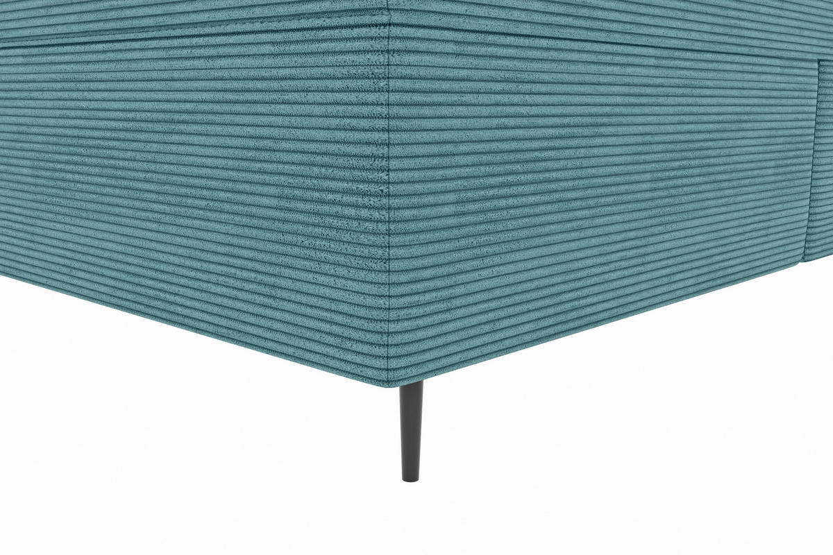 BOXSPRINGBETT 180/200 cm  in Türkis  - Türkis/Schwarz, Konventionell, Textil/Metall (180/200cm) - Carryhome