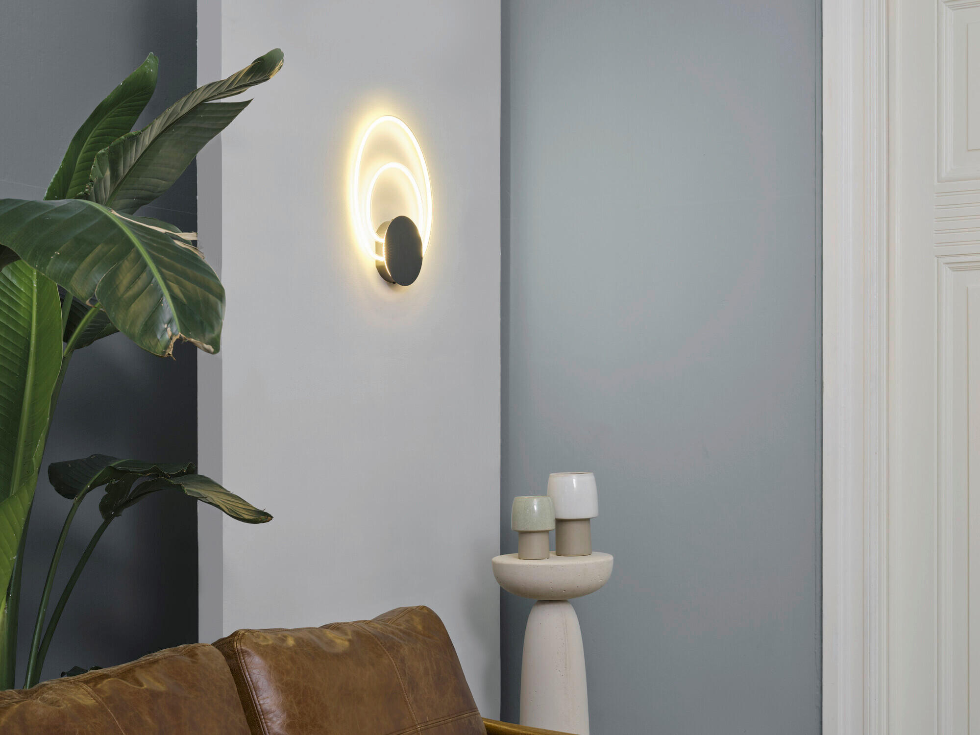 LED-WANDLEUCHTE 33.5/3.9/41.6 cm   - Dunkelgrau, Design, Kunststoff (33.5/3.9/41.6cm) - Osram