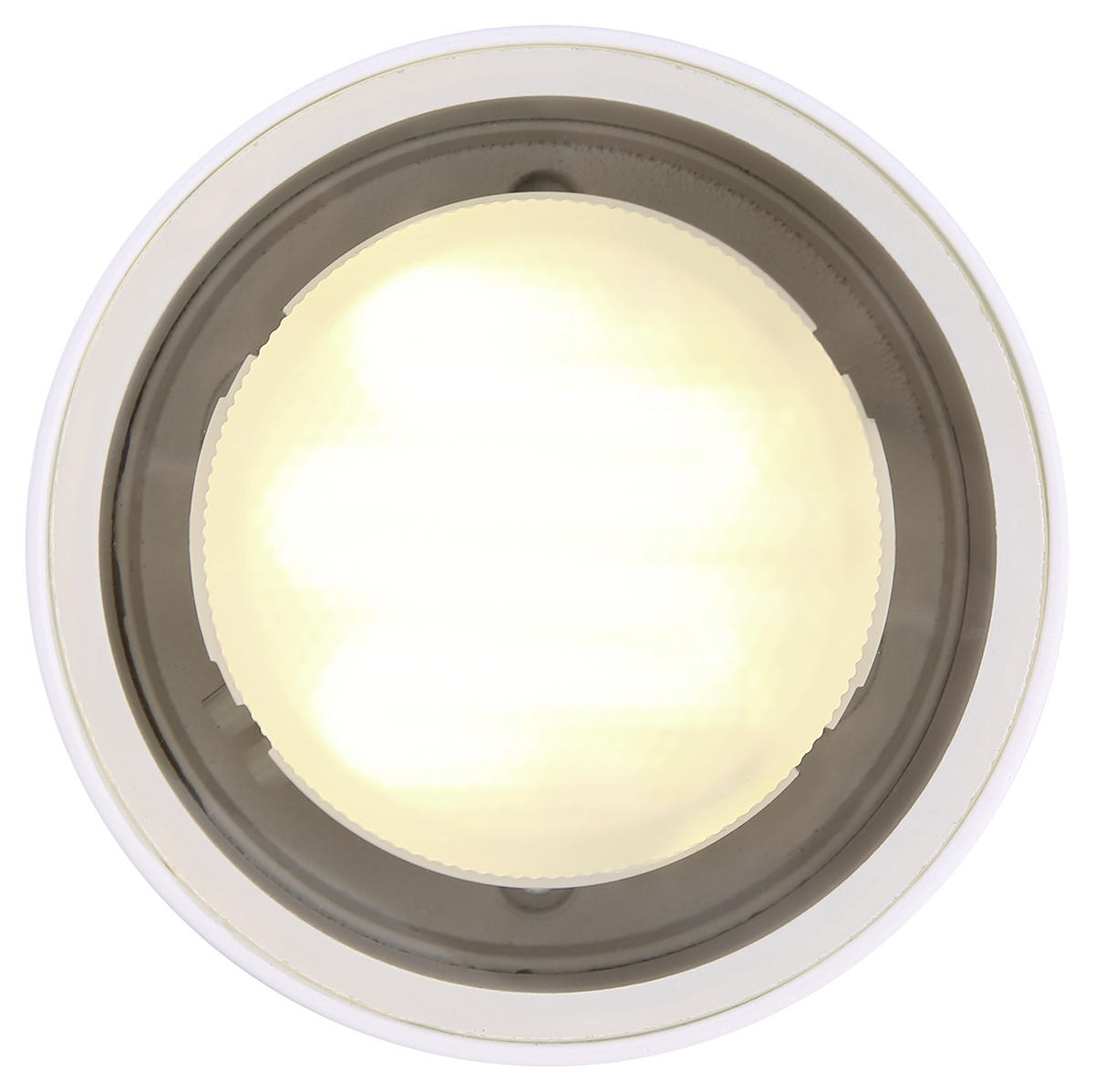 AUSSENDECKENLEUCHTE - Klar/Weiss, Basics, Glas/Metall (10,8/9,6cm) - Globo