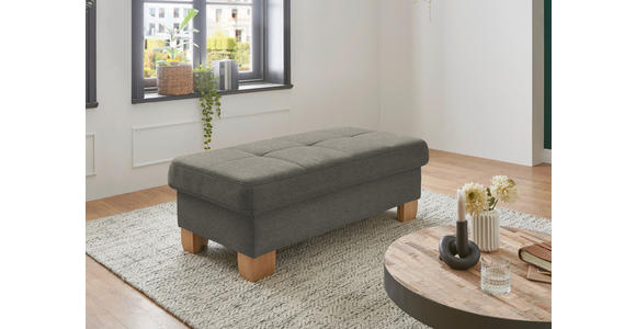 ECKSOFA in Flachgewebe Braun, Grün  - Wildeiche/Braun, Natur, Holz/Textil (243/301cm) - Voleo