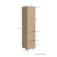 MIDISCHRANK 30/131/35 cm  - Sandfarben/Eichefarben, KONVENTIONELL, Holzwerkstoff/Kunststoff (30/131/35cm) - Xora