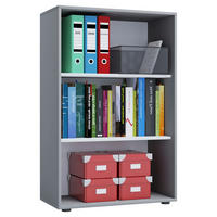 AKTENREGAL 70/105/37 cm  - Schwarz/Grau, Basics, Holzwerkstoff/Kunststoff (70/105/37cm) - P & B