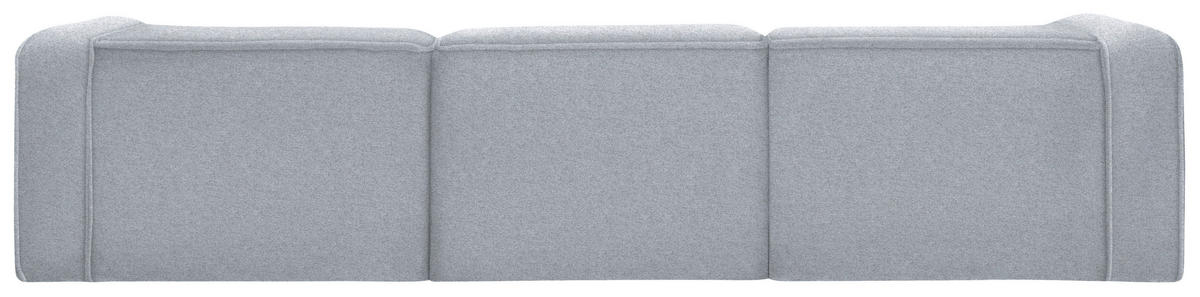 ECKSOFA in Webstoff Hellgrau  163/332 cm  - Hellgrau/Schwarz, Design, Kunststoff/Textil (163/332cm) - Stylife