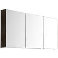 SPIEGELSCHRANK 122/64/15 cm  - Eiche dunkel/Chromfarben, MODERN, Glas/Holzwerkstoff (122/64/15cm) - Novel