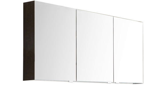 SPIEGELSCHRANK 122/64/15 cm - Eiche dunkel/Chromfarben, MODERN, Glas/Holzwerkstoff (122/64/15cm) - Novel