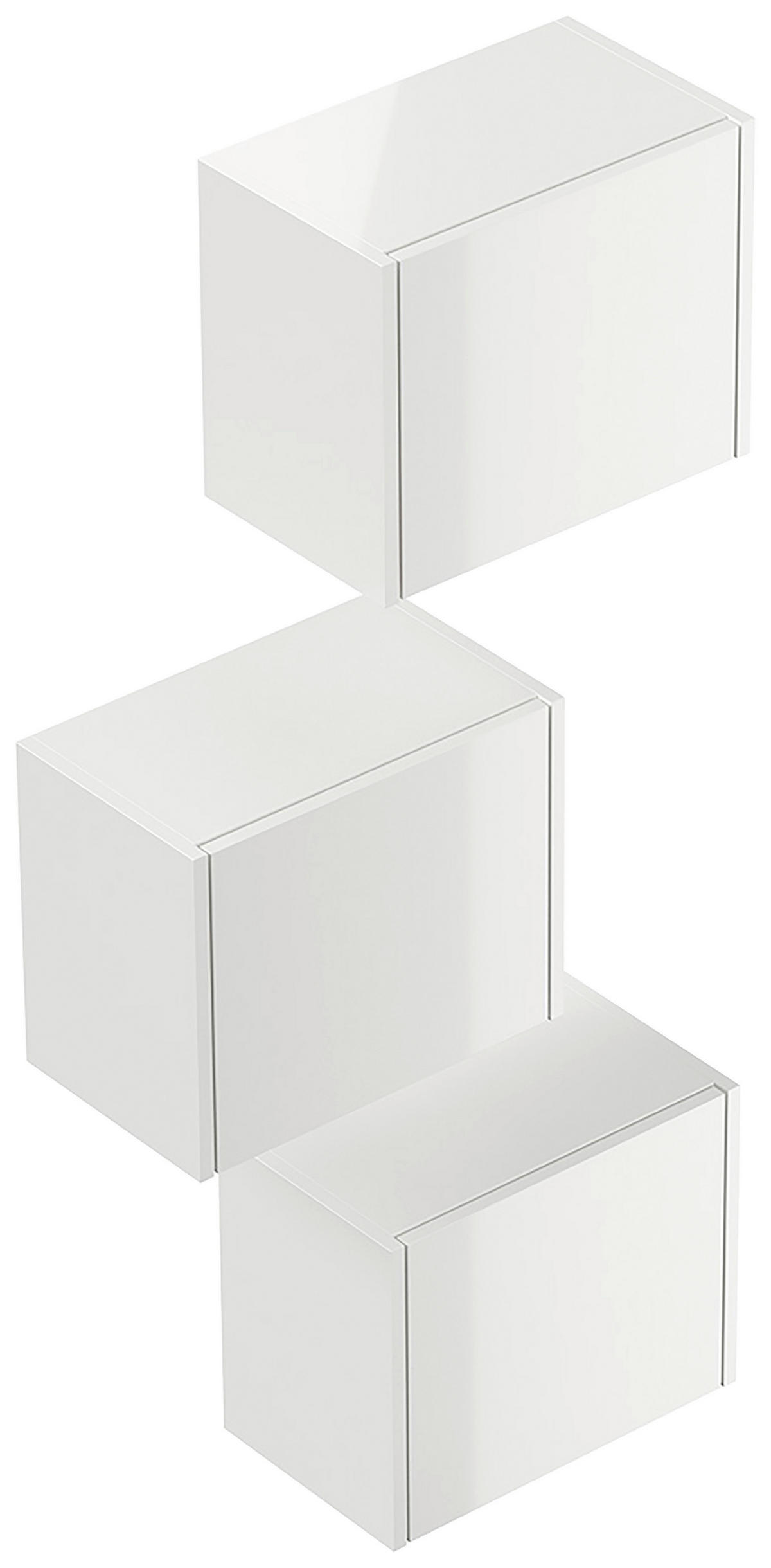 HÄNGESCHRANK  - Weiß Hochglanz, MODERN, Holzwerkstoff - MID.YOU