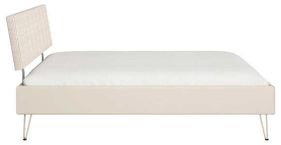 BETT 140/200 cm  in Champagner  - Champagner, Design, Holzwerkstoff/Textil (140/200cm) - Carryhome