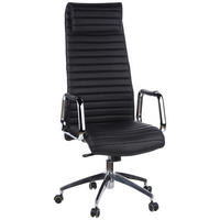 SNURRSTOL  i läderimitation svart, silver  - silver/svart, Modern, metall/läder (59/139/50cm) - MID.YOU