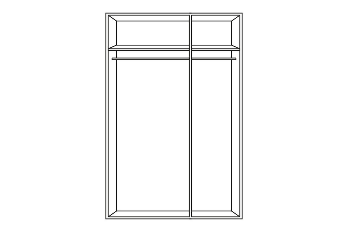 DREHTÜRENSCHRANK 136/197/54 cm,  in Weiß, 3-türig  - Alufarben/Weiß, KONVENTIONELL, Holzwerkstoff/Kunststoff (136/197/54cm) - home24