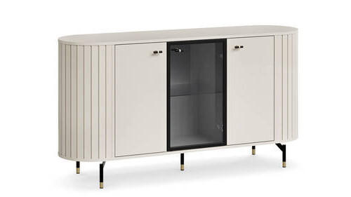 SIDEBOARD  150,1/81/40 cm  - Kaschmir/Goldfarben, MODERN, Glas/Holzwerkstoff (150,1/81/40cm) - home24