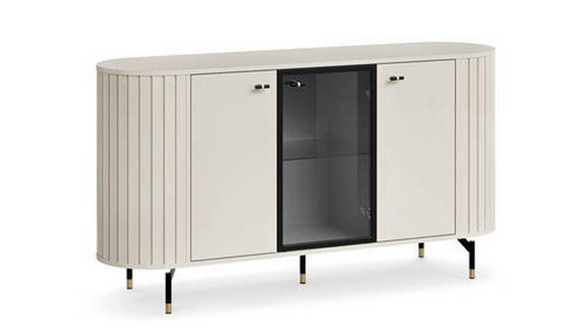 SIDEBOARD  150,1/81/40 cm  - Kaschmir/Goldfarben, MODERN, Glas/Holzwerkstoff (150,1/81/40cm) - home24