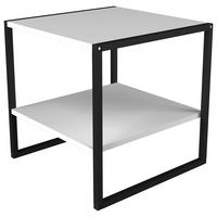 COUCHTISCH in Holzwerkstoff 50/50/50 cm  - Weiss/Schwarz, Design, Holzwerkstoff/Metall (50/50/50cm) - MID.YOU