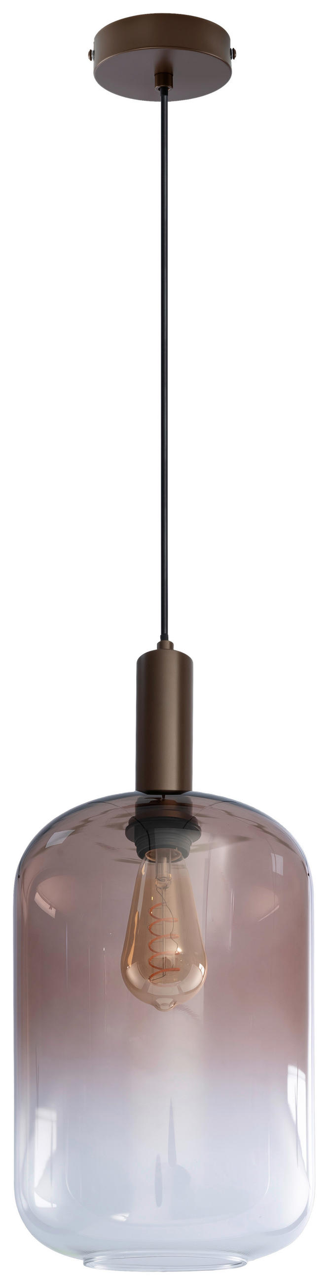 HÄNGELEUCHTE 22/120 cm  - Braun, Trend, Glas/Metall (22/120cm) - Collet's Monde