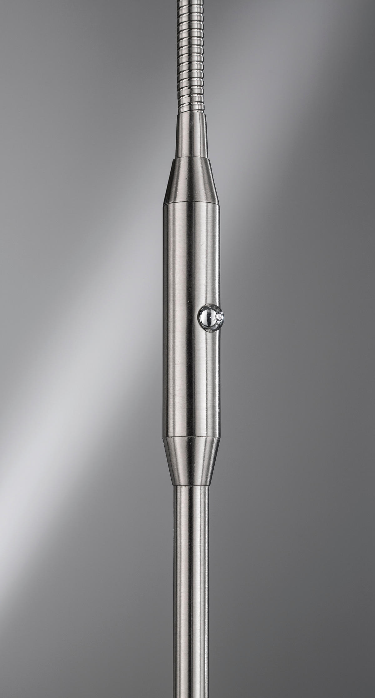 LED-GOLVLAMPA Dent 23/150 cm    - kromfärg/nickelfärgad, Design, metall/glas (23/150cm) - Fischer & Honsel