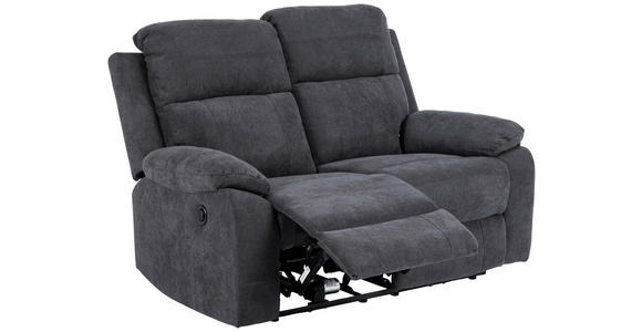 2-SITZER-SOFA Chenille Dunkelgrau  - Dunkelgrau/Schwarz, KONVENTIONELL, Textil/Metall (143,5/98/95cm) - Carryhome