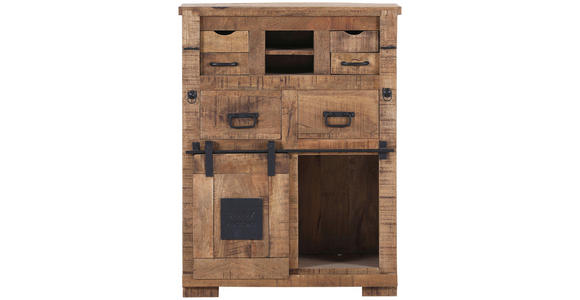 SEKRETÄR - Schwarz/Braun, LIFESTYLE, Holz (80/107/39cm) - Landscape