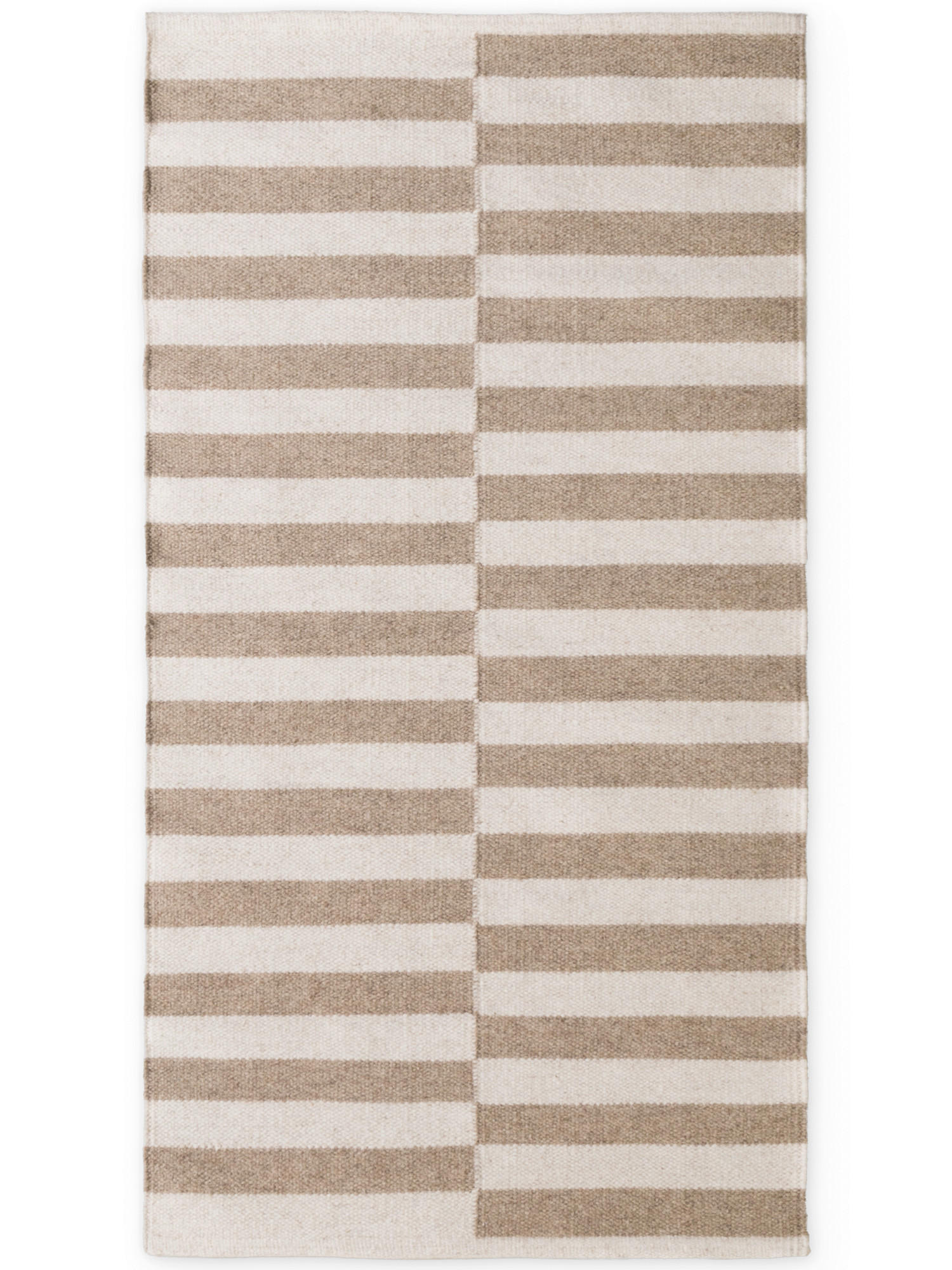 HANDWEBTEPPICH 80/150 cm Vika Weiß, Beige  - Beige/Weiß, Basics, Textil (80/150cm) - Hanse Home