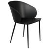 STUHL Schwarz  - Schwarz, KONVENTIONELL, Kunststoff/Metall (57/81/53,5cm) - Livetastic