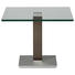 BEISTELLTISCH in Metall, Glas 60/60/46-65 cm - Edelstahlfarben/Beige, Design, Glas/Kunststoff (60/60/46-65cm) BEISTELLTISCH in Metall, Glas 60/60/46-65 cm - Edelstahlfarben/Beige, Design, Glas/Kunststoff (60/60/46-65cm)
