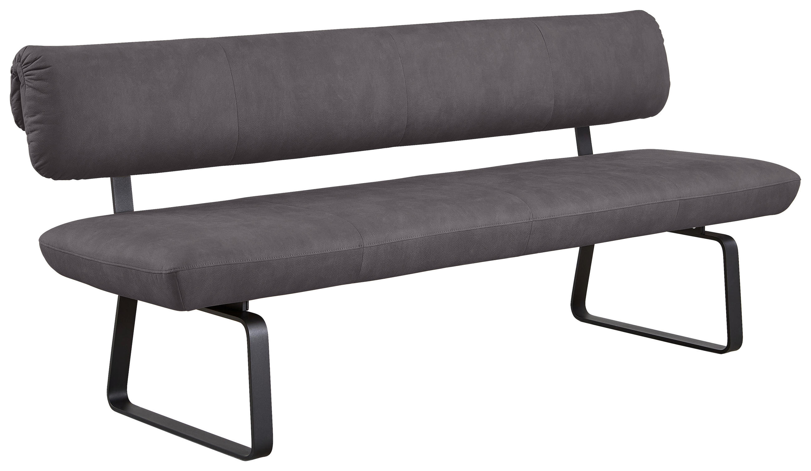 SITZBANK in Metall, Textil Anthrazit  - Anthrazit, Design, Textil/Metall (200/88/68cm) - Venjakob