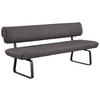 SITZBANK in Metall, Textil Anthrazit  - Anthrazit, Design, Textil/Metall (200/88/68cm) - Venjakob