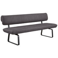 SITZBANK 200/88/68 cm  in Anthrazit  - Anthrazit, Design, Textil/Metall (200/88/68cm) - Venjakob