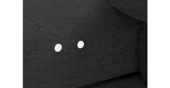 ECKSOFA in Velours Anthrazit 310/180 cm - Anthrazit/Schwarz, Design, Textil/Metall (310/180cm) - Dieter Knoll