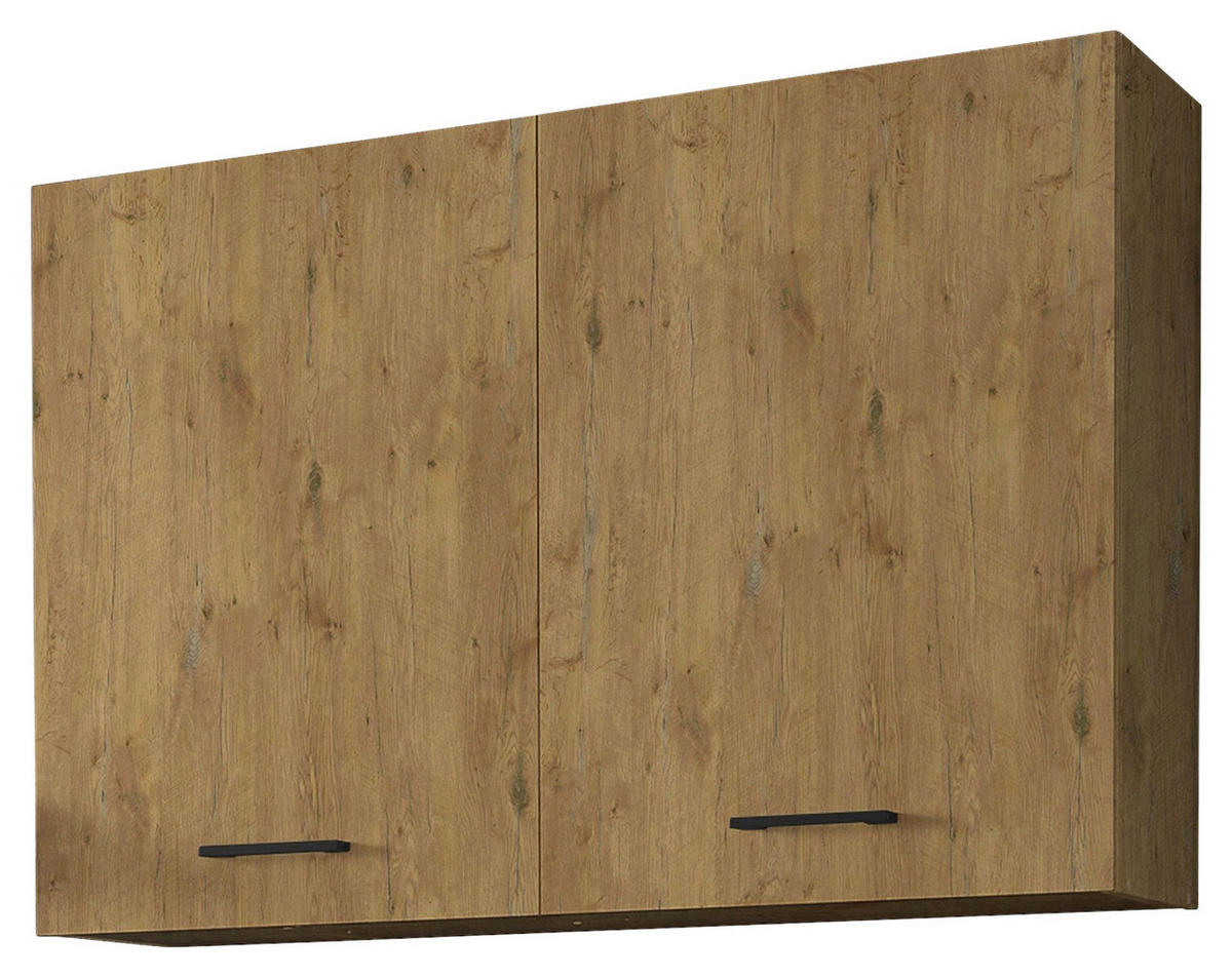 KÜCHENOBERSCHRANK 100/65/31 cm  in Eichefarben  - Eichefarben/Schwarz, KONVENTIONELL, Holzwerkstoff/Kunststoff (100/65/31cm) - Xora